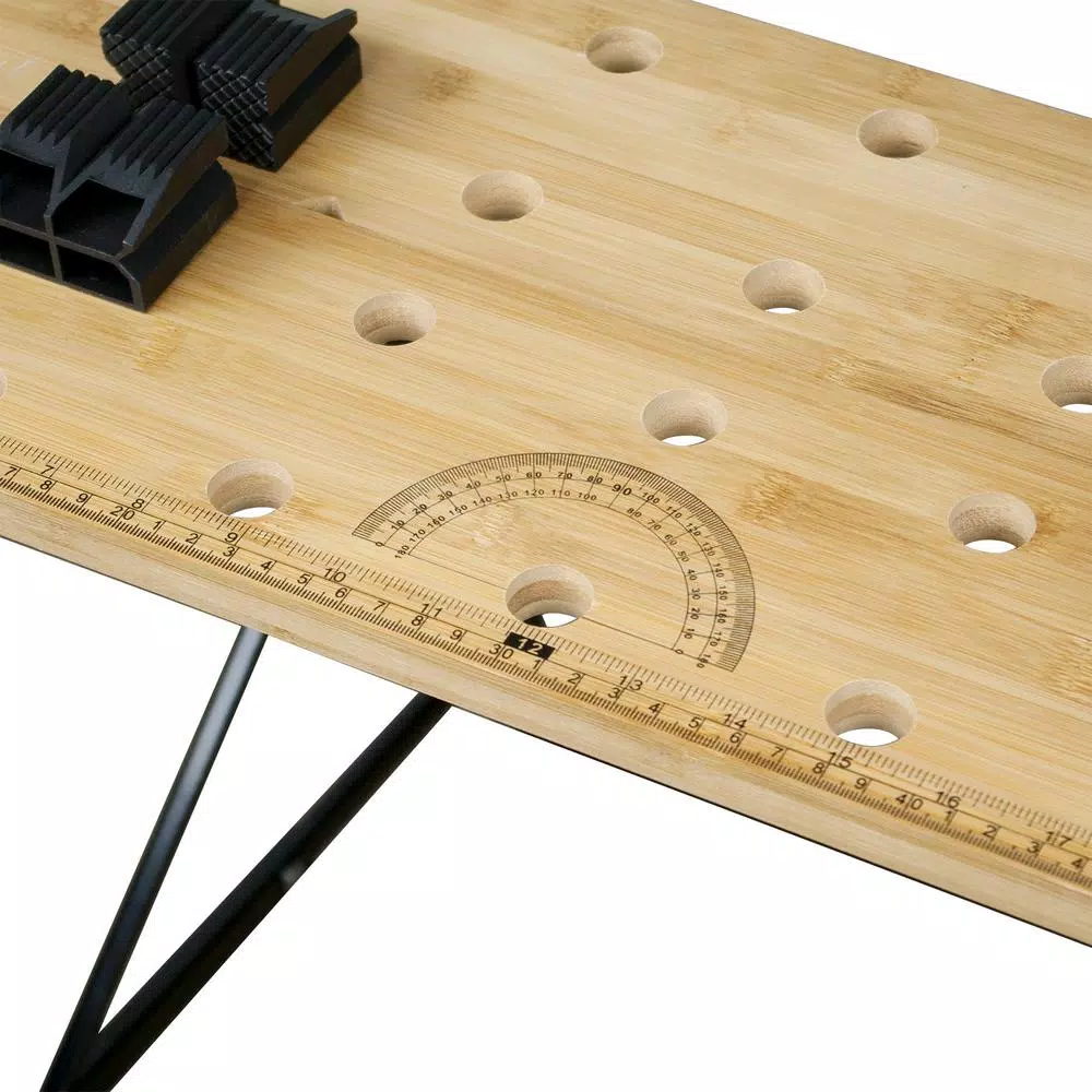 Tool Stands POWERTEC Workbench With Bamboo Top 4 Tool Stands POWERTEC Workbench With Bamboo Top - Image 3