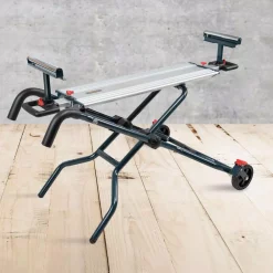 Tool Stands POWERTEC Dual Position Miter Saw Stand (Portable Edition) With Wheels, Quick Change Brackets And Aluminum Bed -Hot Sale Drill Bits Store powertec tool stands mt4010 44 1000