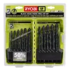 Drill Bits RYOBI Black Oxide Index Drill Bit Set (29-Piece)