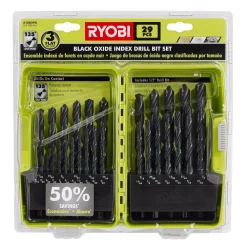 Drill Bits RYOBI Black Oxide Index Drill Bit Set (29-Piece)
