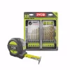 Drill Bits RYOBI Titanium Drill Bit Kit (22-Piece) With BONUS 25FT Tape Measure -Hot Sale Drill Bits Store ryobi drill bit sets ar2042 rtm25 64 1000