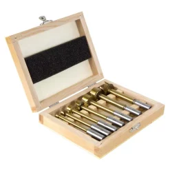 Drill Bits WEN Forstner Bit Set With Wooden Carrying Case (7-Piece)