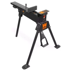 Tool Stands WEN 600 Lbs. Capacity Portable Clamping Saw Horse Work Bench With Non-Marring Jaws